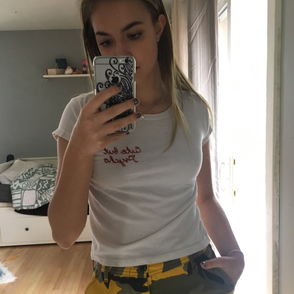 A white tee